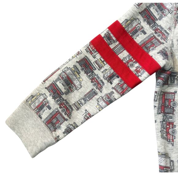 Gap Gray/Red/Blue Firetruck Print Hero Sweatshirt Boys Size 4 Years - Picture 6 of 9